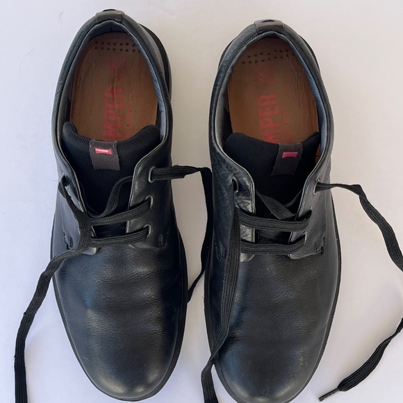 Camper Atom Work 18637-001 Men’s Blucher Black Calfskin Leather Shoes Size 7 US - Picture 10 of 12